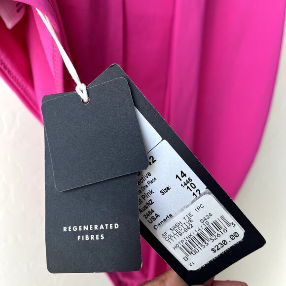 NEW Seafolly Collective Hot Pink Halter Bandeau One Piece Swimsuit Size 10 - Picture 9 of 11